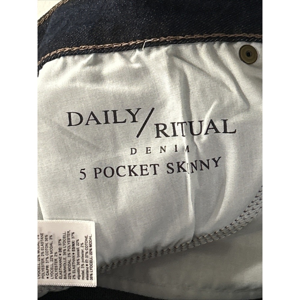 Daily Ritual Women's Jeans 30s Blue Denim 5 Pockets Skinny 30x26.5 - Picture 13 of 13